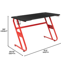 Load image into Gallery viewer, Alpha Bundle with Gaming Desk and Chair: High Back Chair with Arms; Desk with Headphone Hook/Cupholder