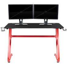 Load image into Gallery viewer, Alpha Bundle with Gaming Desk and Chair: High Back Chair with Arms; Desk with Headphone Hook/Cupholder