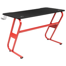 Load image into Gallery viewer, Alpha Bundle with Gaming Desk and Chair: High Back Chair with Arms; Desk with Headphone Hook/Cupholder